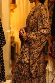 PINA SILK KIMONO CARNIVORE BLACK