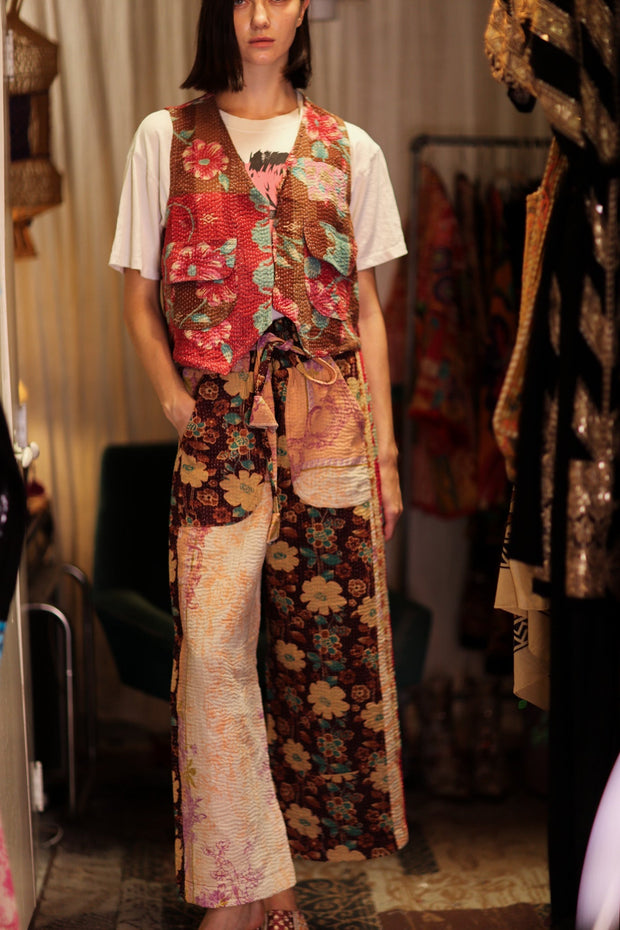 MARLENE KANTHA GILET VEST MINT CHOCOLATE