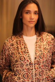 BOMBER JACKET SILK ANCHA FAROLA - sustainably made MOMO NEW YORK sustainable clothing, bomberjacket slow fashion