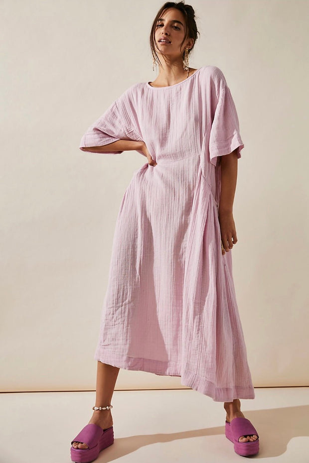 COTTON KAFTAN DRESS DALIA - sustainably made MOMO NEW YORK sustainable clothing, dress slow fashion