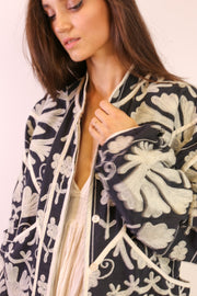 EMBROIDERED COTTON JACKET KANCA - sustainably made MOMO NEW YORK sustainable clothing, Jacket slow fashion