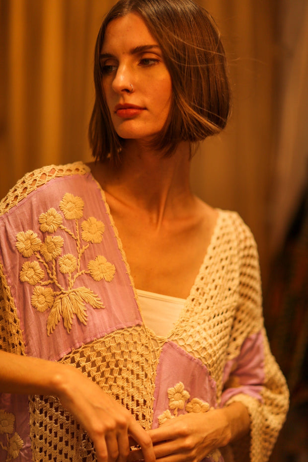 EMBROIDERED KAFTAN DRESS COBEIN - sustainably made MOMO NEW YORK sustainable clothing, bestseller slow fashion