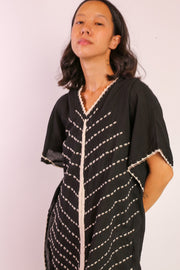 EMBROIDERED KAFTAN LILLY - sustainably made MOMO NEW YORK sustainable clothing, slow fashion