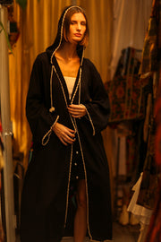 EMBROIDERED KIMONO CARI BLACK - MOMO STUDIO BERLIN - Berlin Concept Store - sustainable & ethical fashion