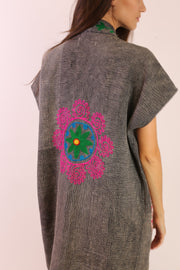 EMBROIDERED KIMONO HARIA - sustainably made MOMO NEW YORK sustainable clothing, slow fashion