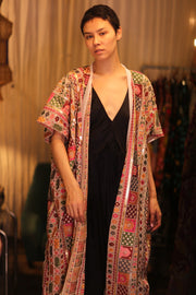 EMBROIDERED KIMONO SILK SUNOSCH - sustainably made MOMO NEW YORK sustainable clothing, kimono slow fashion