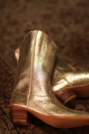 GOLDEN WESTERN BOOTS SINATRA - sustainably made MOMO NEW YORK sustainable clothing, boots slow fashion