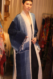 HANDLOOM COTTON LAOS KIMONO ODIN - sustainably made MOMO NEW YORK sustainable clothing, kimono slow fashion