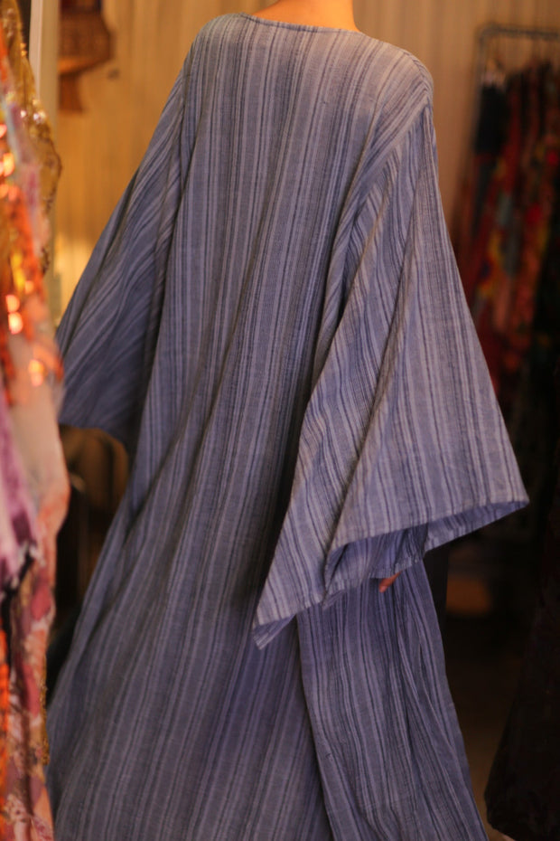 HANDWOVEN COTTON WING KIMONO PINA LAYLA - sustainably made MOMO NEW YORK sustainable clothing, handmade slow fashion