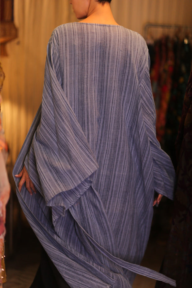 HANDWOVEN COTTON WING KIMONO PINA LAYLA - sustainably made MOMO NEW YORK sustainable clothing, handmade slow fashion
