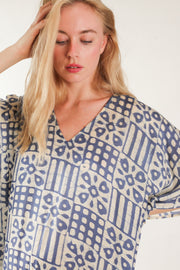 KAFTAN SILK DRESS SHAKTI - sustainably made MOMO NEW YORK sustainable clothing, new slow fashion