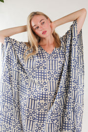 KAFTAN SILK DRESS SHAKTI - sustainably made MOMO NEW YORK sustainable clothing, new slow fashion