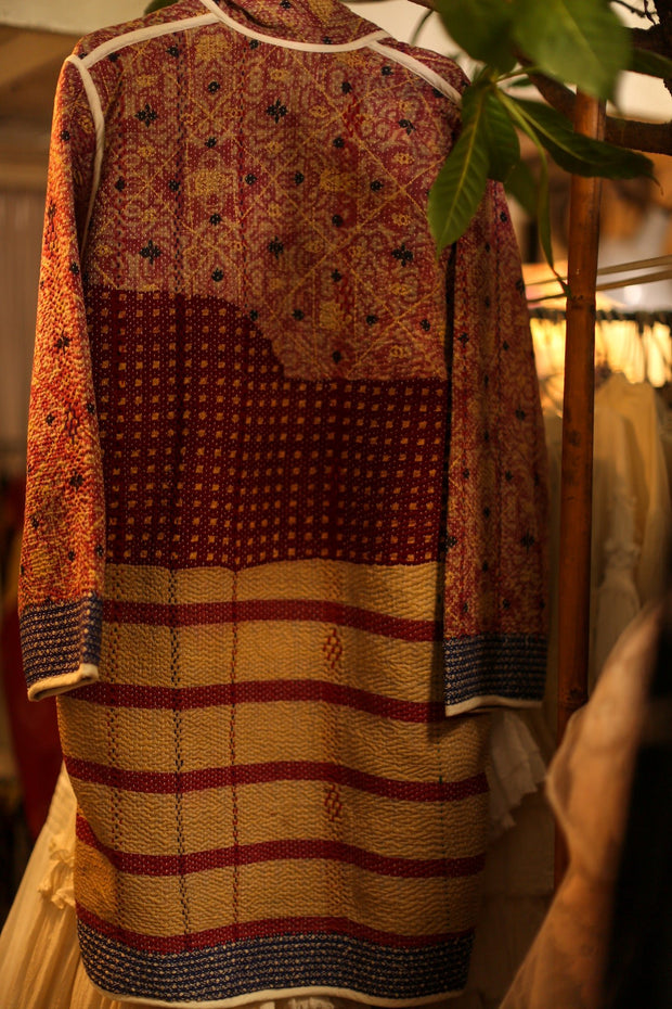 KANTHA COAT YURI - sustainably made MOMO NEW YORK sustainable clothing, slow fashion