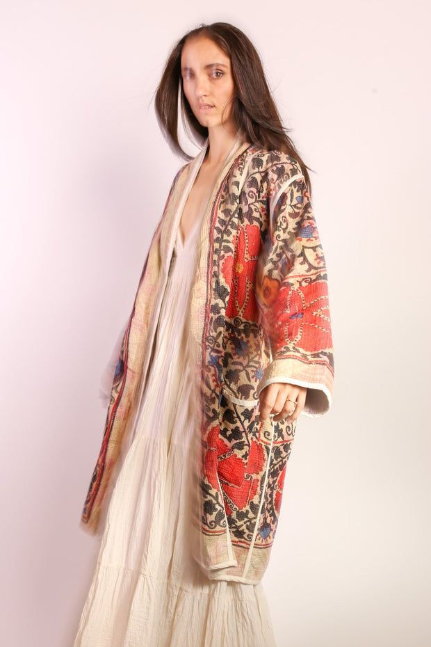 KANTHA JACKET COAT KIBI - sustainably made MOMO NEW YORK sustainable clothing, new slow fashion