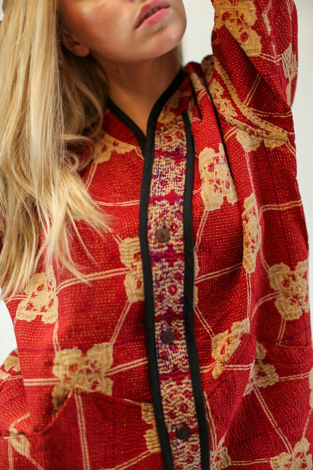 KANTHA JACKET JISTA - sustainably made MOMO NEW YORK sustainable clothing, new slow fashion