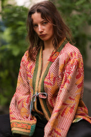 KANTHA KIMONO JACKET SHIRI - sustainably made MOMO NEW YORK sustainable clothing, kantha slow fashion