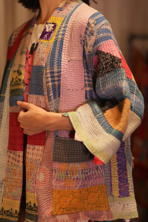 KANTHA KIMONO KINA VALERIA - sustainably made MOMO NEW YORK sustainable clothing, bestseller slow fashion