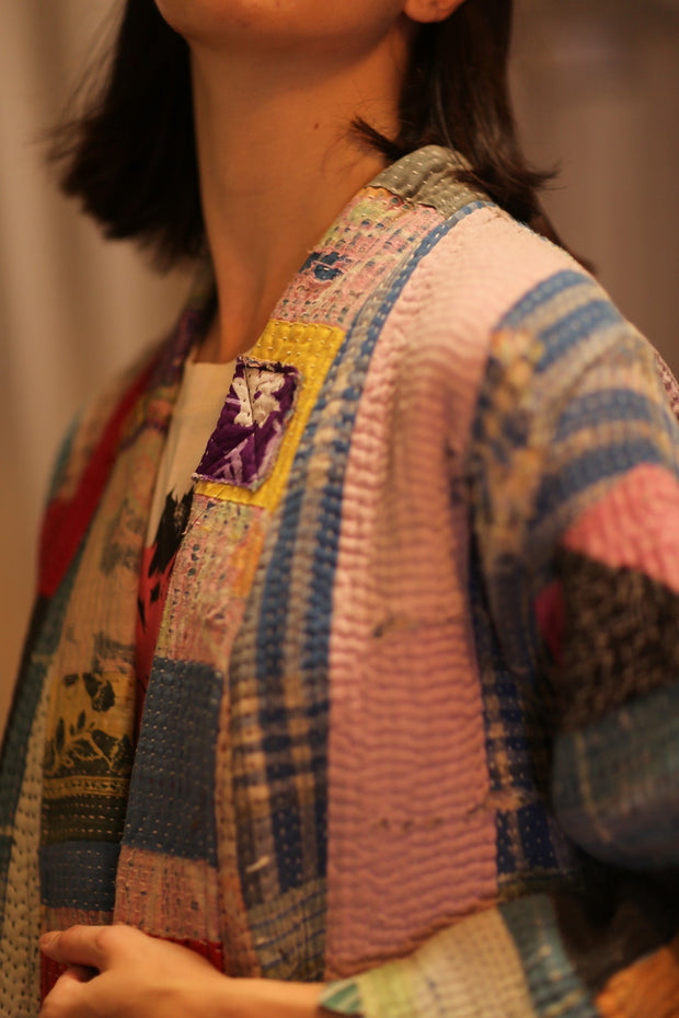 KANTHA KIMONO KINA VALERIA - sustainably made MOMO NEW YORK sustainable clothing, bestseller slow fashion