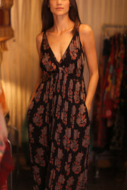 LILY SILK DRESS SHARON - sustainably made MOMO NEW YORK sustainable clothing, Boho Chic Dress slow fashion