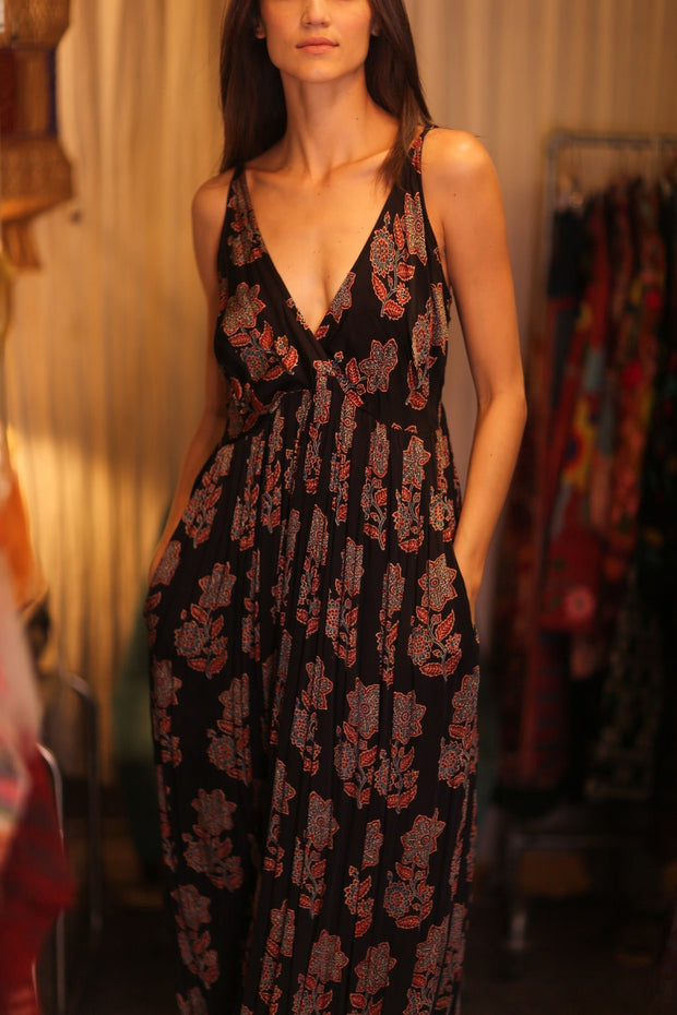 LILY SILK DRESS SHARON - sustainably made MOMO NEW YORK sustainable clothing, Boho Chic Dress slow fashion