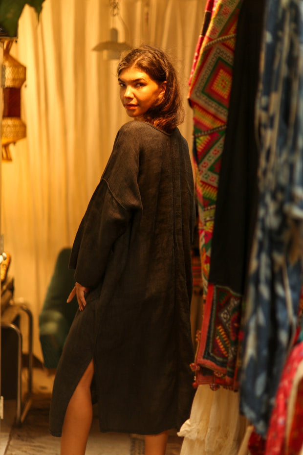 MEGHAN COTTON DRESS - sustainably made MOMO NEW YORK sustainable clothing, Boho Chic slow fashion