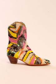 MULTI MIX SEQUIN EMBROIDERED BOOTS CHACHA - sustainably made MOMO NEW YORK sustainable clothing, slow fashion