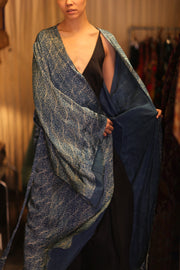 PINA SILK WING KIMONO OCEAN - sustainably made MOMO NEW YORK sustainable clothing, handmade slow fashion