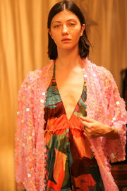 PINK SHORT SEQUIN GLITTER KIMONO JANINE - MOMO STUDIO BERLIN - Berlin Concept Store - sustainable & ethical fashion