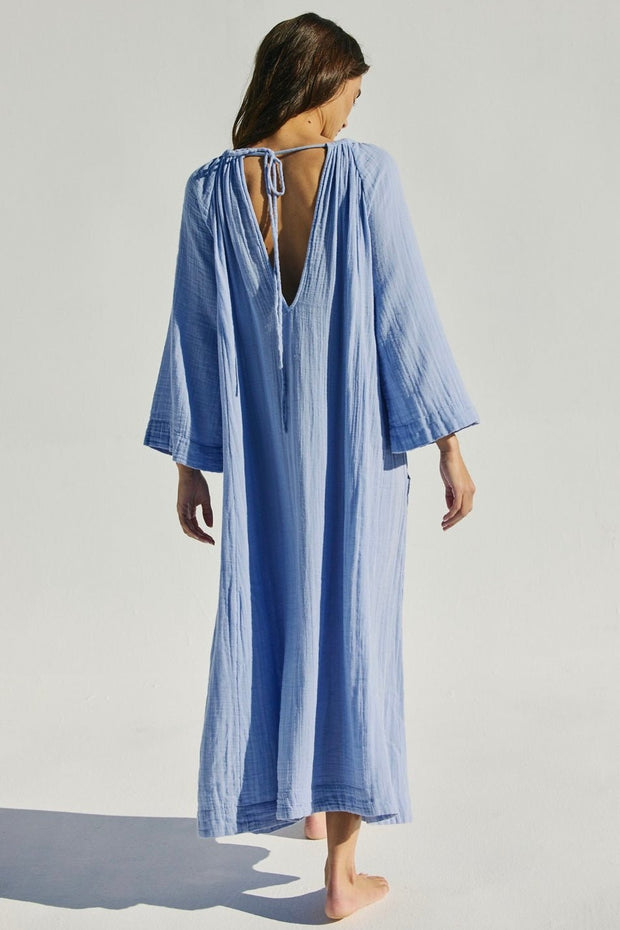 ROAM MORE COTTON MAXI DRESS - sustainably made MOMO NEW YORK sustainable clothing, slow fashion