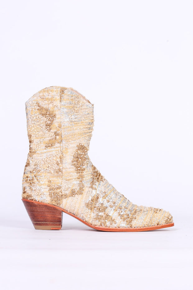 SEQUIN EMBROIDERED BOOTS LIVAS - sustainably made MOMO NEW YORK sustainable clothing, boots slow fashion