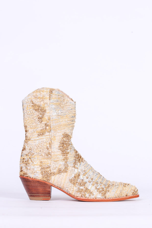 SEQUIN EMBROIDERED BOOTS LIVAS - sustainably made MOMO NEW YORK sustainable clothing, boots slow fashion