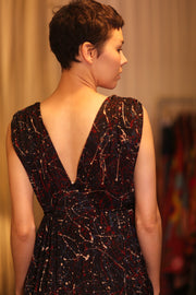 SILK DRESS VICTORIA KIMBER - sustainably made MOMO NEW YORK sustainable clothing, dresskaftan slow fashion