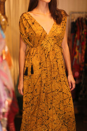 SILK DRESS VICTORIA NANA - sustainably made MOMO NEW YORK sustainable clothing, dresskaftan slow fashion