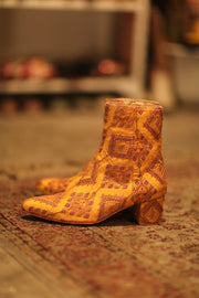 SILK EMBROIDERED BOOTS KINDRA - sustainably made MOMO NEW YORK sustainable clothing, boots slow fashion