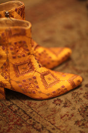 SILK EMBROIDERED BOOTS KINDRA - sustainably made MOMO NEW YORK sustainable clothing, boots slow fashion