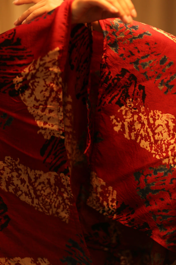 SILK KIMONO PINA RED JEAN - MOMO STUDIO BERLIN - Berlin Concept Store - sustainable & ethical fashion
