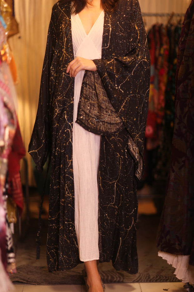 SILK WING KIMONO PINA JACEY - sustainably made MOMO NEW YORK sustainable clothing, kimono slow fashion