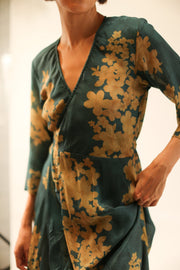 SILK WRAP DRESS BASHA - sustainably made MOMO NEW YORK sustainable clothing, dress slow fashion