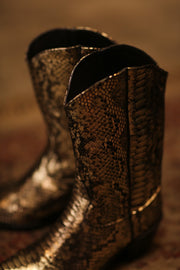 SNAKE PRINT WESTERN BOOTS SANU - sustainably made MOMO NEW YORK sustainable clothing, boots slow fashion