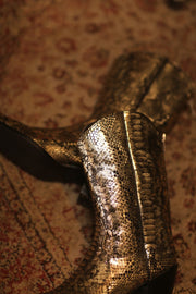 SNAKE PRINT WESTERN BOOTS SANU - sustainably made MOMO NEW YORK sustainable clothing, boots slow fashion