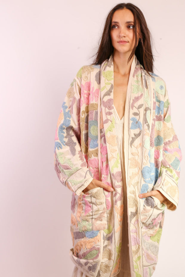 SUZANI COAT JACKET NISA - sustainably made MOMO NEW YORK sustainable clothing, slow fashion