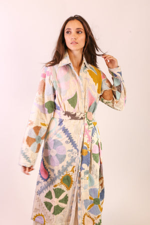 SUZANI COAT LEEF - sustainably made MOMO NEW YORK sustainable clothing, slow fashion