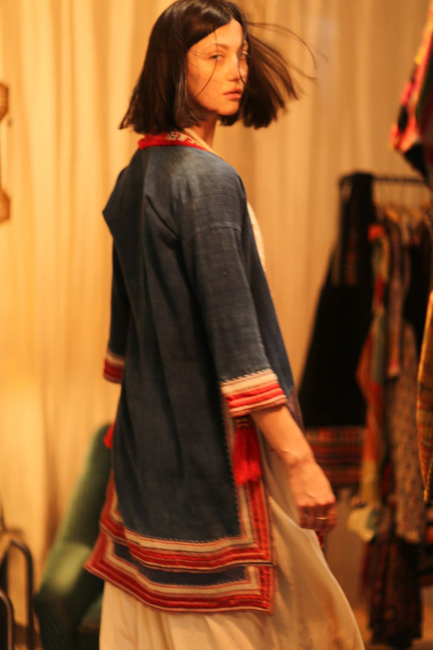 TRIBAL ARTISAN KIMONO RITU - sustainably made MOMO NEW YORK sustainable clothing, kimono slow fashion