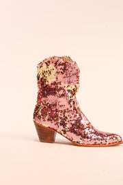 TWO TONE SEQUIN BOOTS TAHSI - sustainably made MOMO NEW YORK sustainable clothing, slow fashion