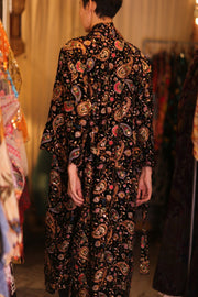 VELVET EMBROIDERED KIMONO SANNY - sustainably made MOMO NEW YORK sustainable clothing, coatandjacket slow fashion