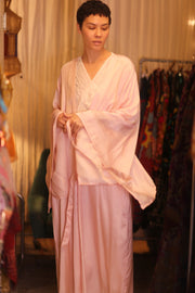 WING KIMONO PINA SOLID PINK - sustainably made MOMO NEW YORK sustainable clothing, handmade slow fashion