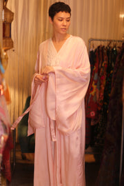 WING KIMONO PINA SOLID PINK - sustainably made MOMO NEW YORK sustainable clothing, handmade slow fashion