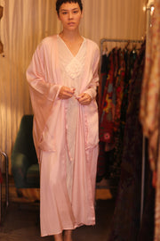 WING KIMONO PINA SOLID PINK - sustainably made MOMO NEW YORK sustainable clothing, handmade slow fashion
