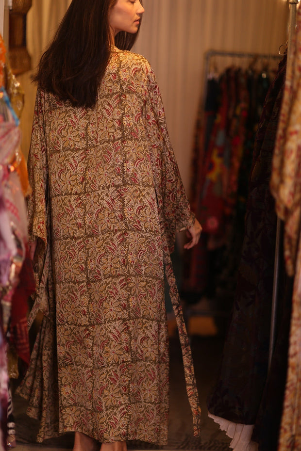 WING KIMONO PINA YELLOW CAMELLIA - sustainably made MOMO NEW YORK sustainable clothing, handmade slow fashion