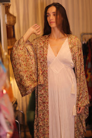 WING KIMONO PINA YELLOW CAMELLIA - sustainably made MOMO NEW YORK sustainable clothing, handmade slow fashion